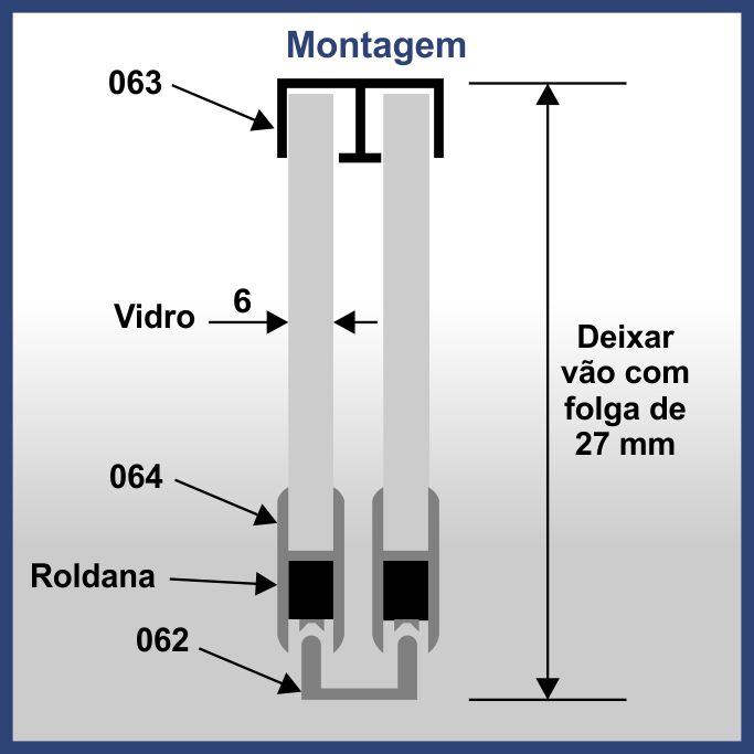 1125V ESP - ROLDANAS PARA SISTEMAS DE VITRINE