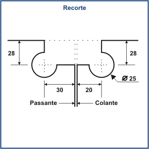 1321 - SUPORTE PISO/TETO PARA UNIÃO DE 2 VIDROS À 90°