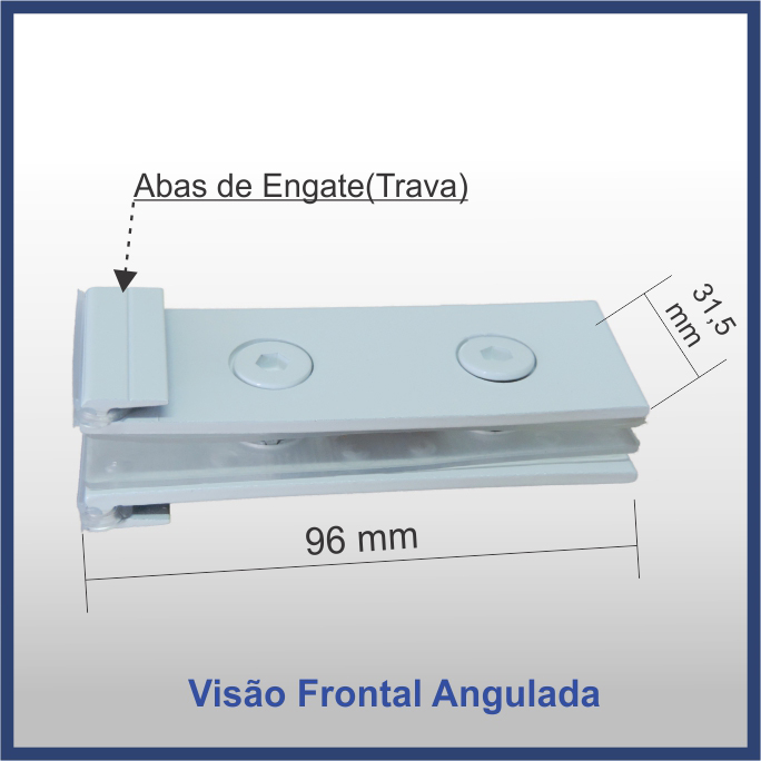 1722F - TRAVA DO VIDRO FIXO PARA CONJUNTO 1722 - TRANSPASSE DE 56MM