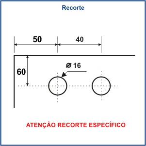 1722F - TRAVA DO VIDRO FIXO PARA CONJUNTO 1722 - TRANSPASSE DE 56MM